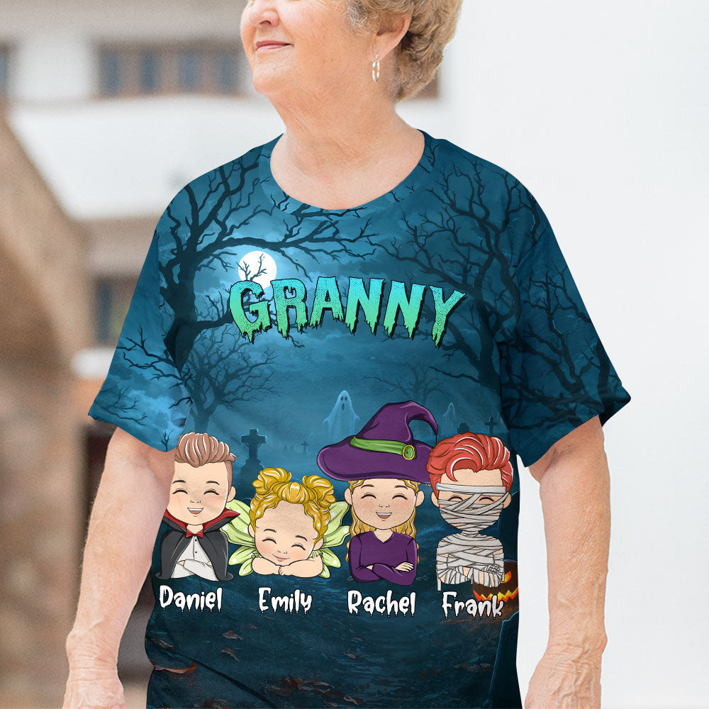 Granny Of My Babies - Personalized Custom All-over-print T-shirt