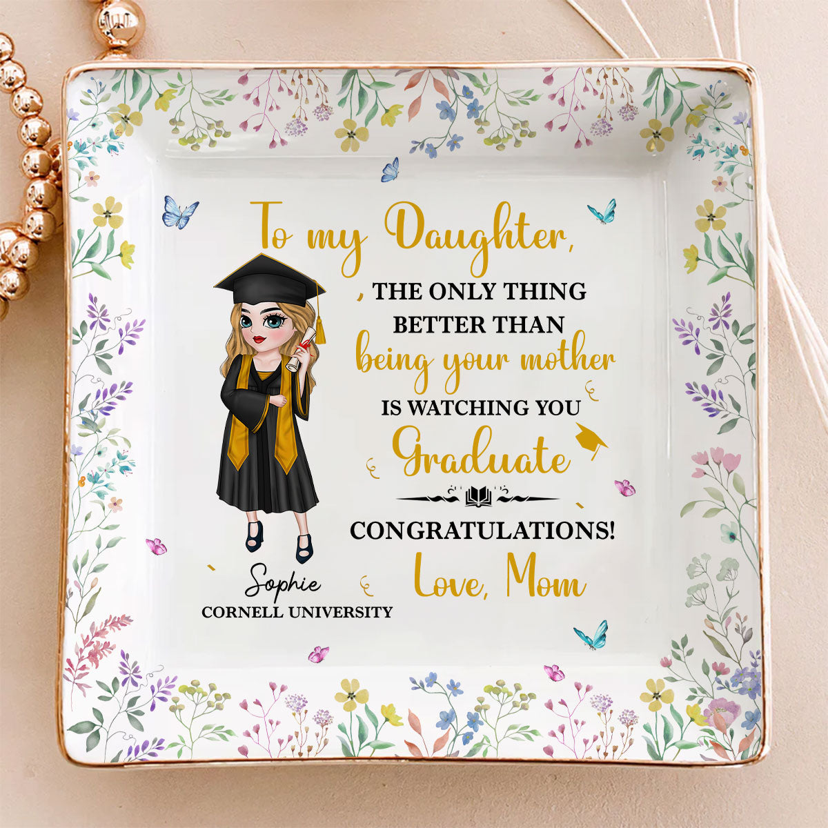 A Sweet Ending To The New Beginning - Personalized Custom Jewelry Dish