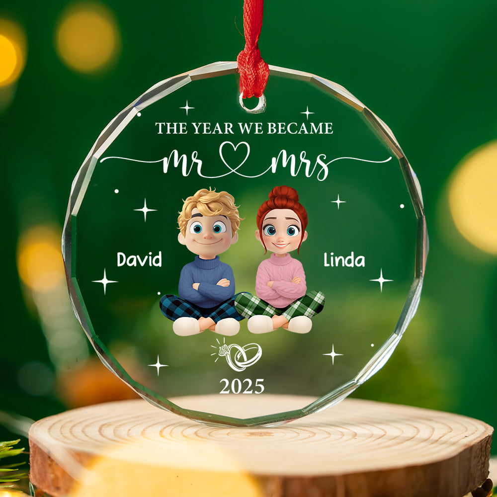 Where Our Forever Journey Began - Personalized Custom Glass Ornament