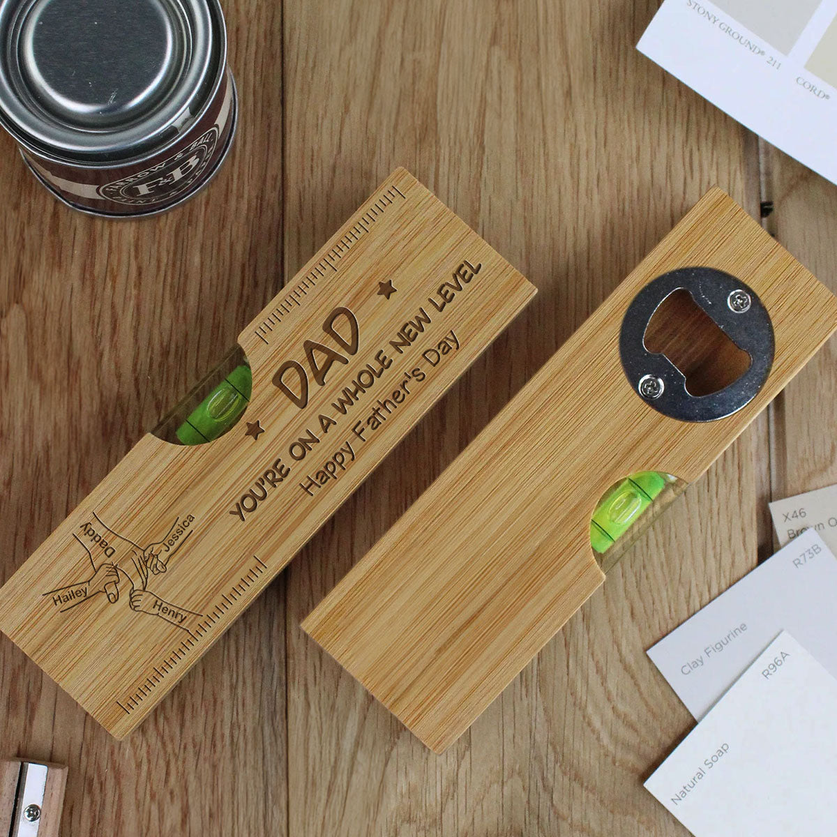 As Dads Go, You Are Different - Personalized Custom Engraved Wooden Spirit Level Bottle Opener