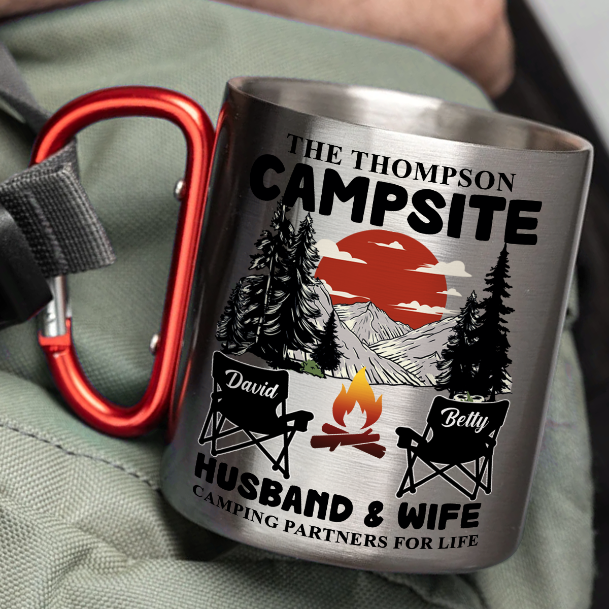 Camping Partners For Life - Personalized Custom Carabiner Mug