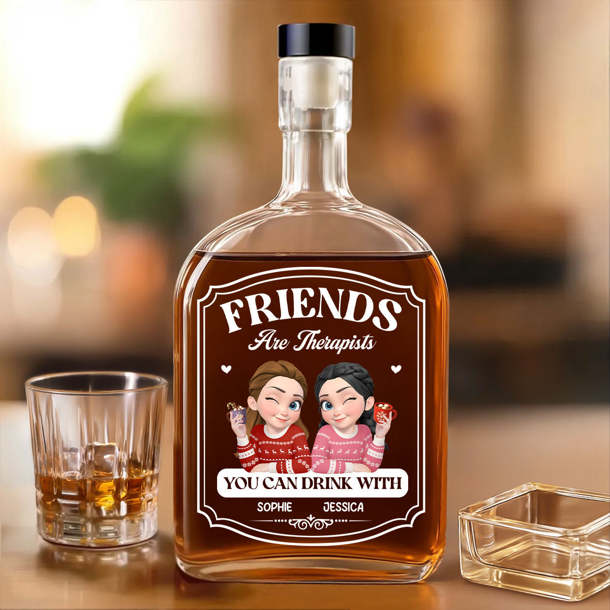 Good Wine Fixes Bad Days - Personalized Custom Spirits Decanter