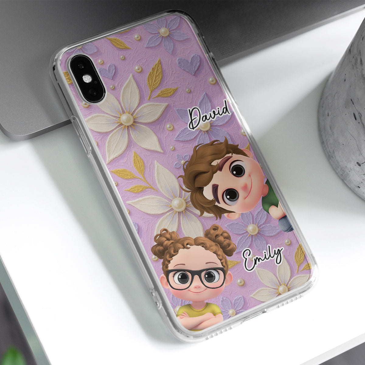 Purple Grandma - Personalized Custom 3D Effect Phone Case