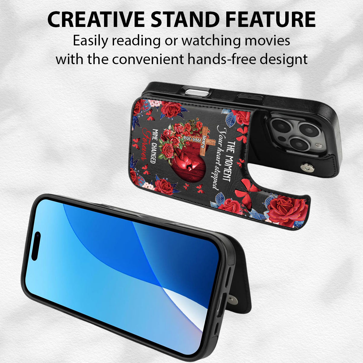 The Moment Your Heart Stopped - Personalized Custom Leather Phone Case