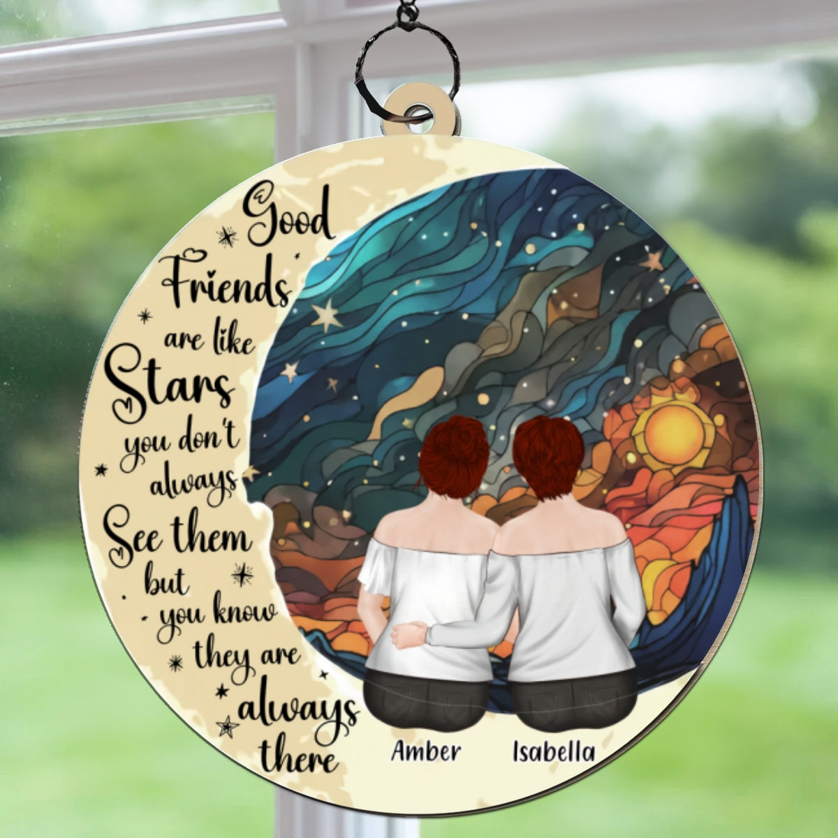 Friends Like Stars  - Personalized Custom Suncatcher