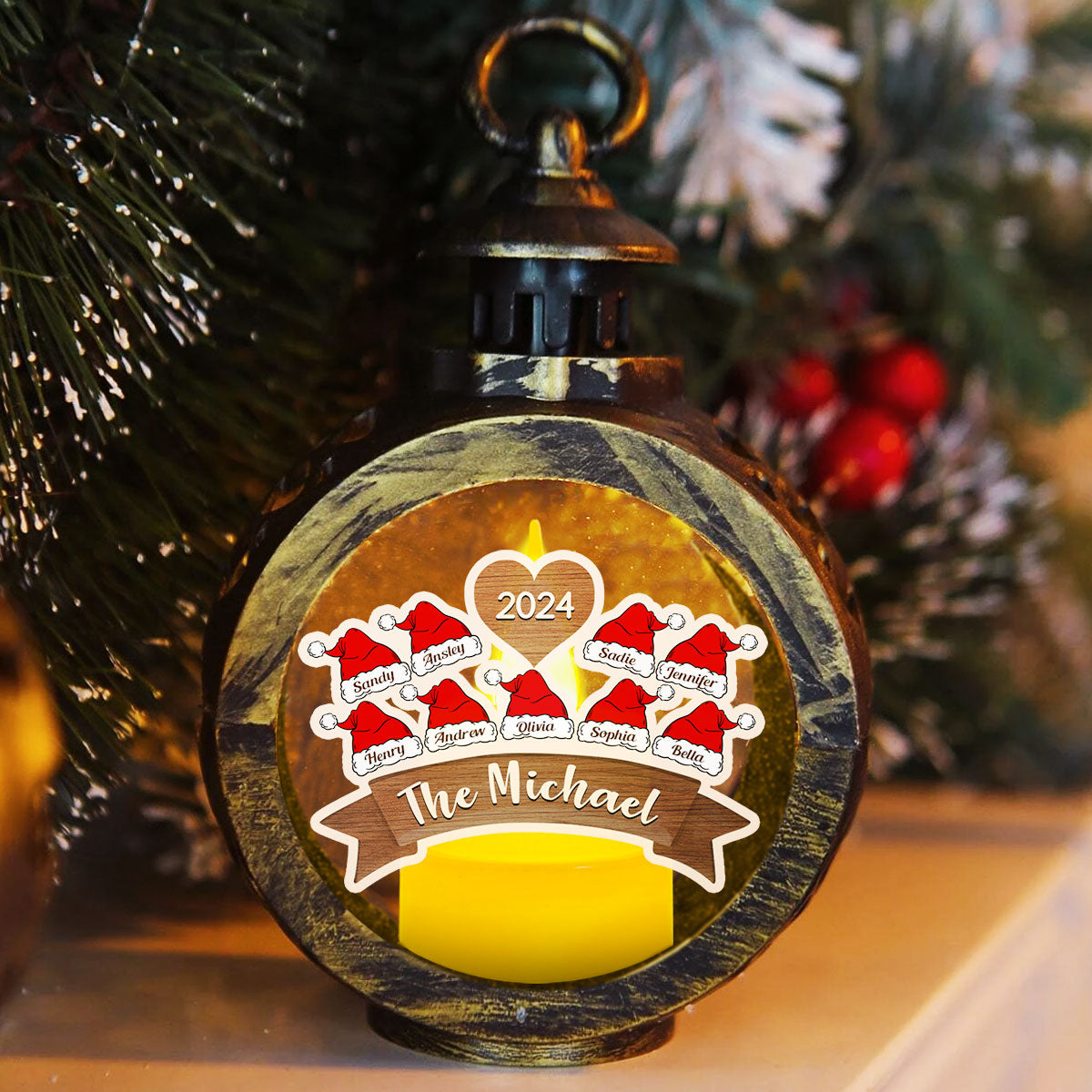 Our Christmas - Personalized Custom Christmas Lantern