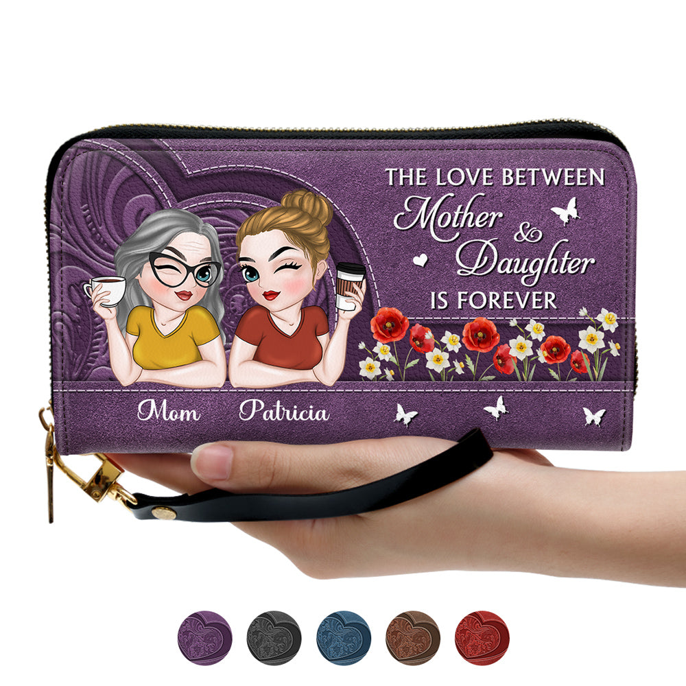 Remember I Love You Mom - Personalized Custom Leather Wallet