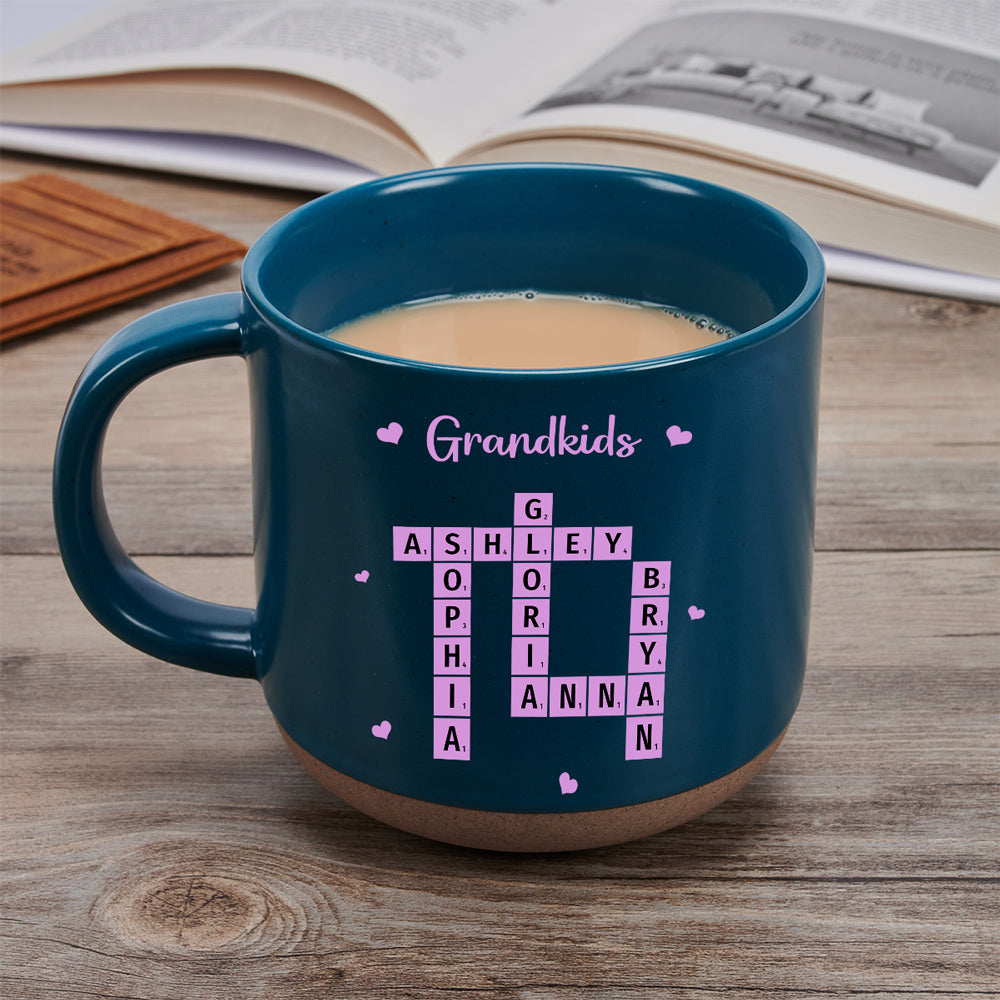 Grandkids Make Life More Grand - Personalized Custom Pottery Mug