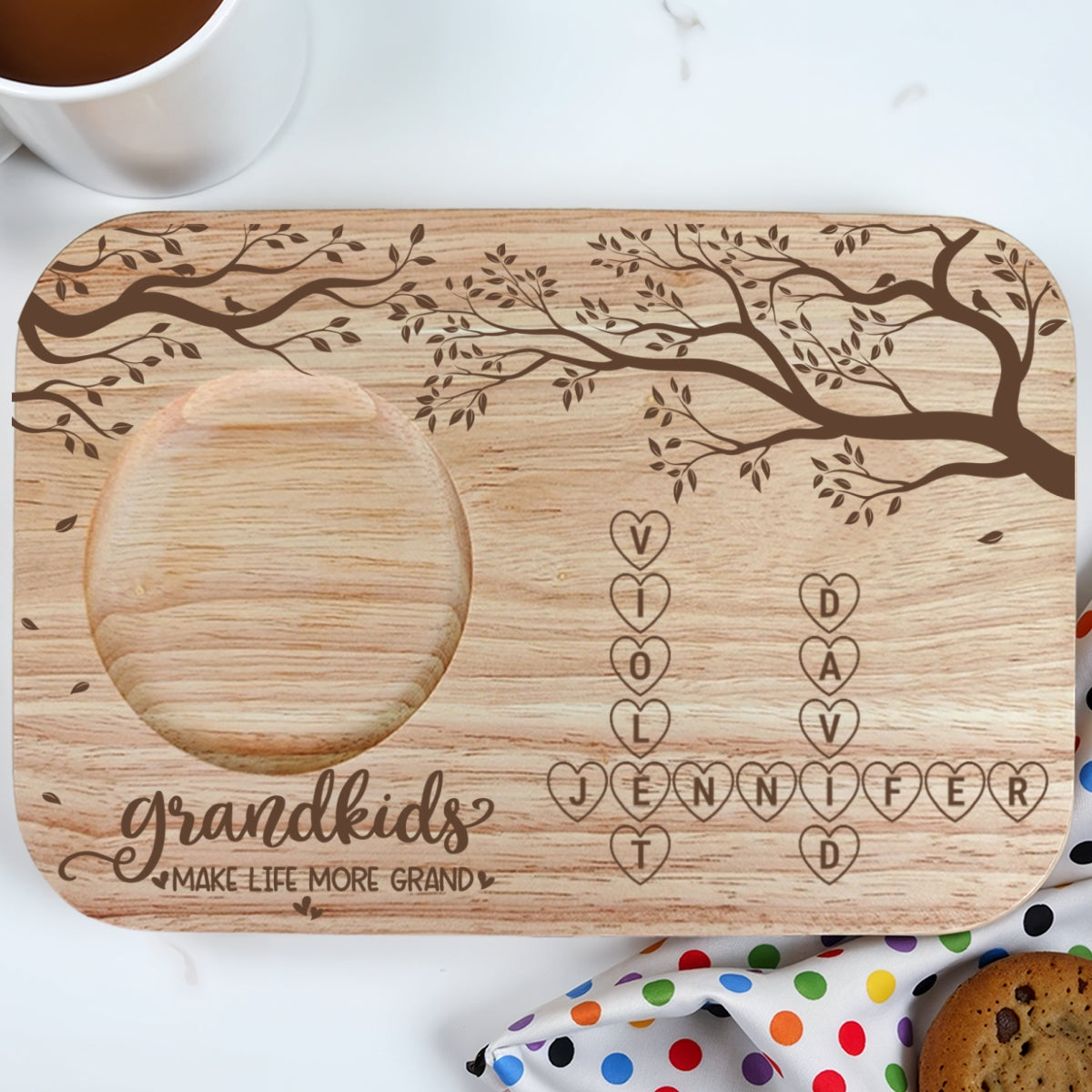 Grandkids Make Life GrandYou - Personalized Custom Wooden Treat Board