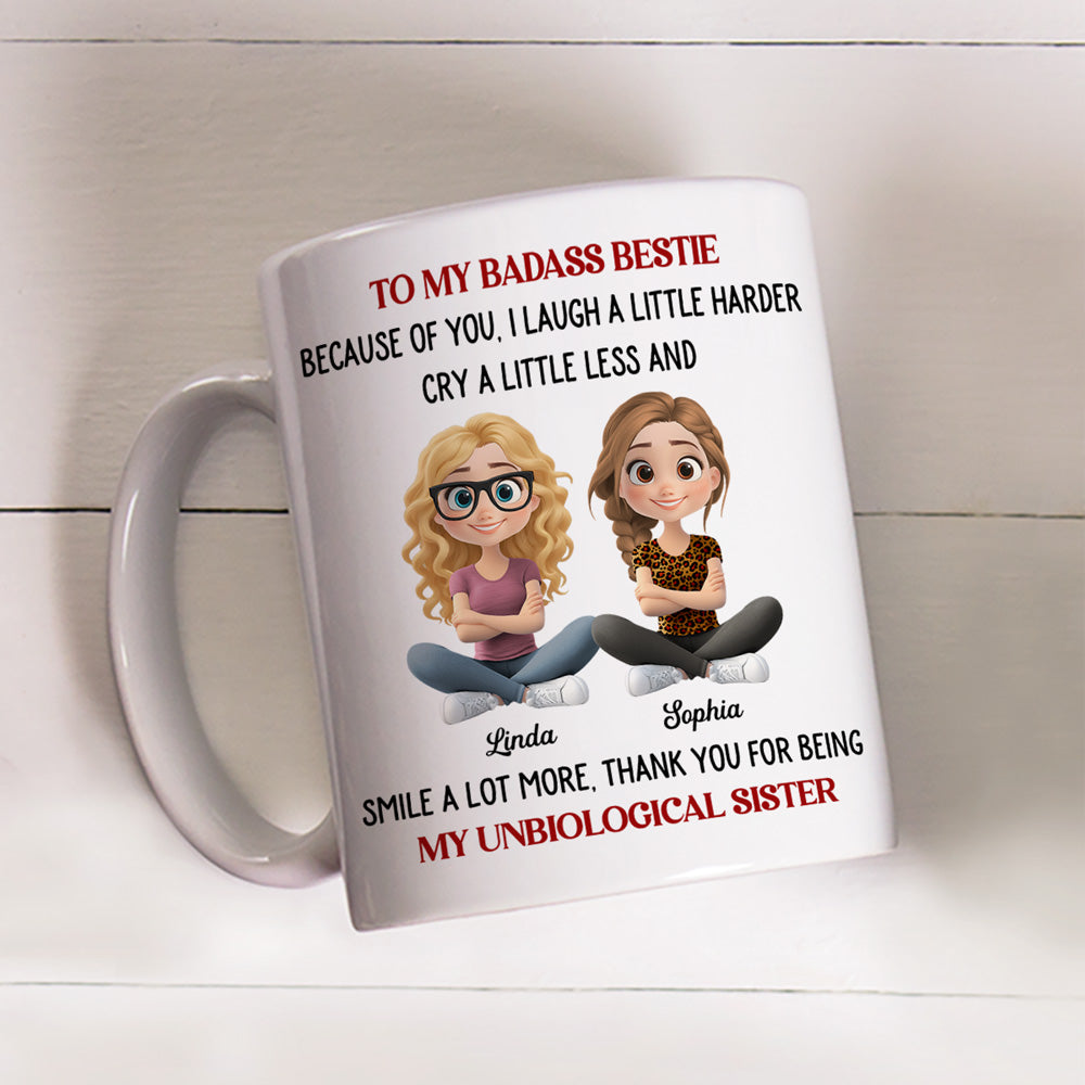 Thanks For My Unbiological Sister - Personalized Custom Coffee Mug