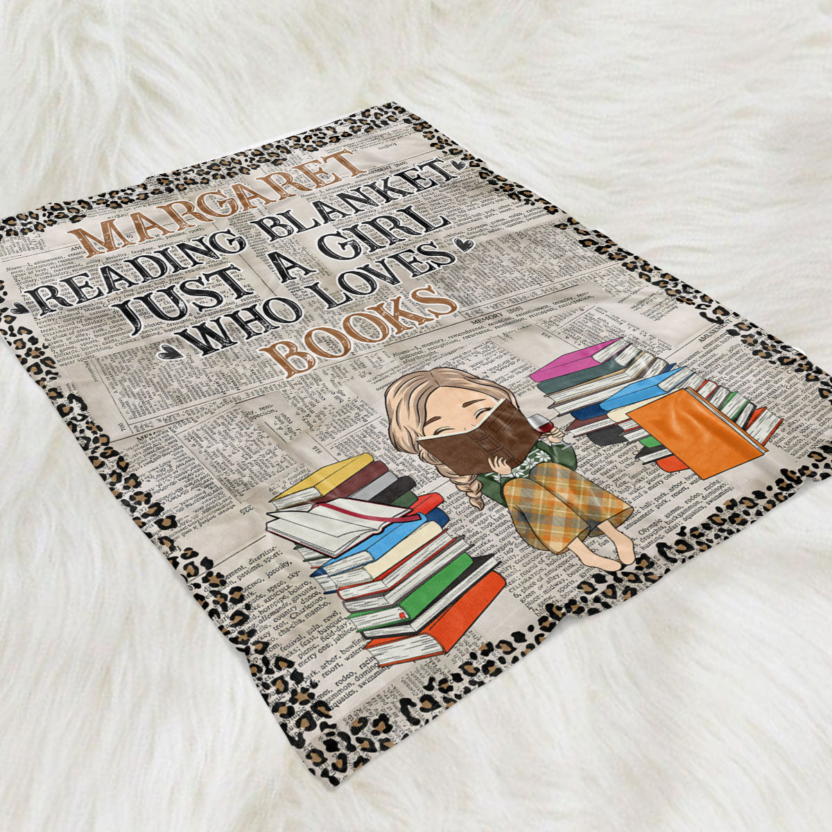 Reading Blanket - Personalized Custom Fleece Blanket