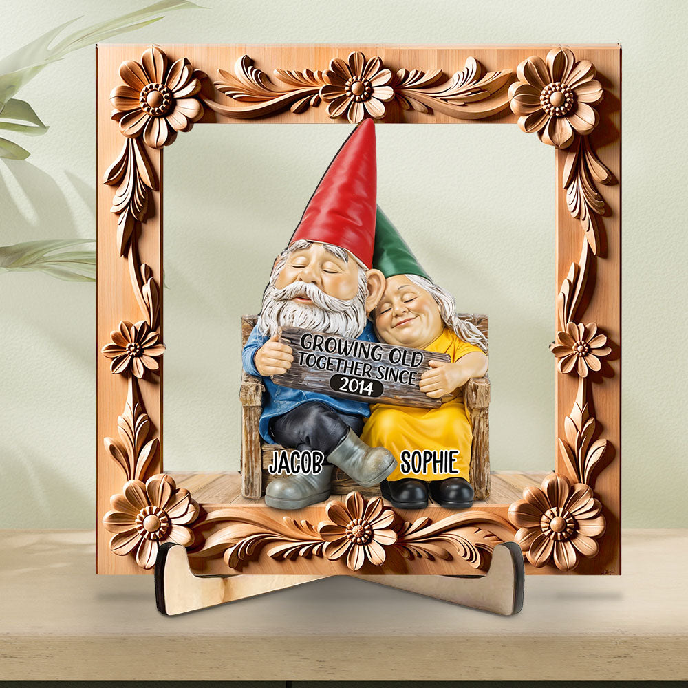 Growing Old Together - Personalized Custom Wooden Plaque