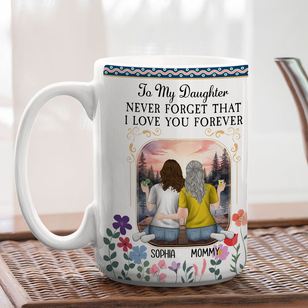 The Love Between A Mother And Daughters - Personalized Custom Coffee Mug