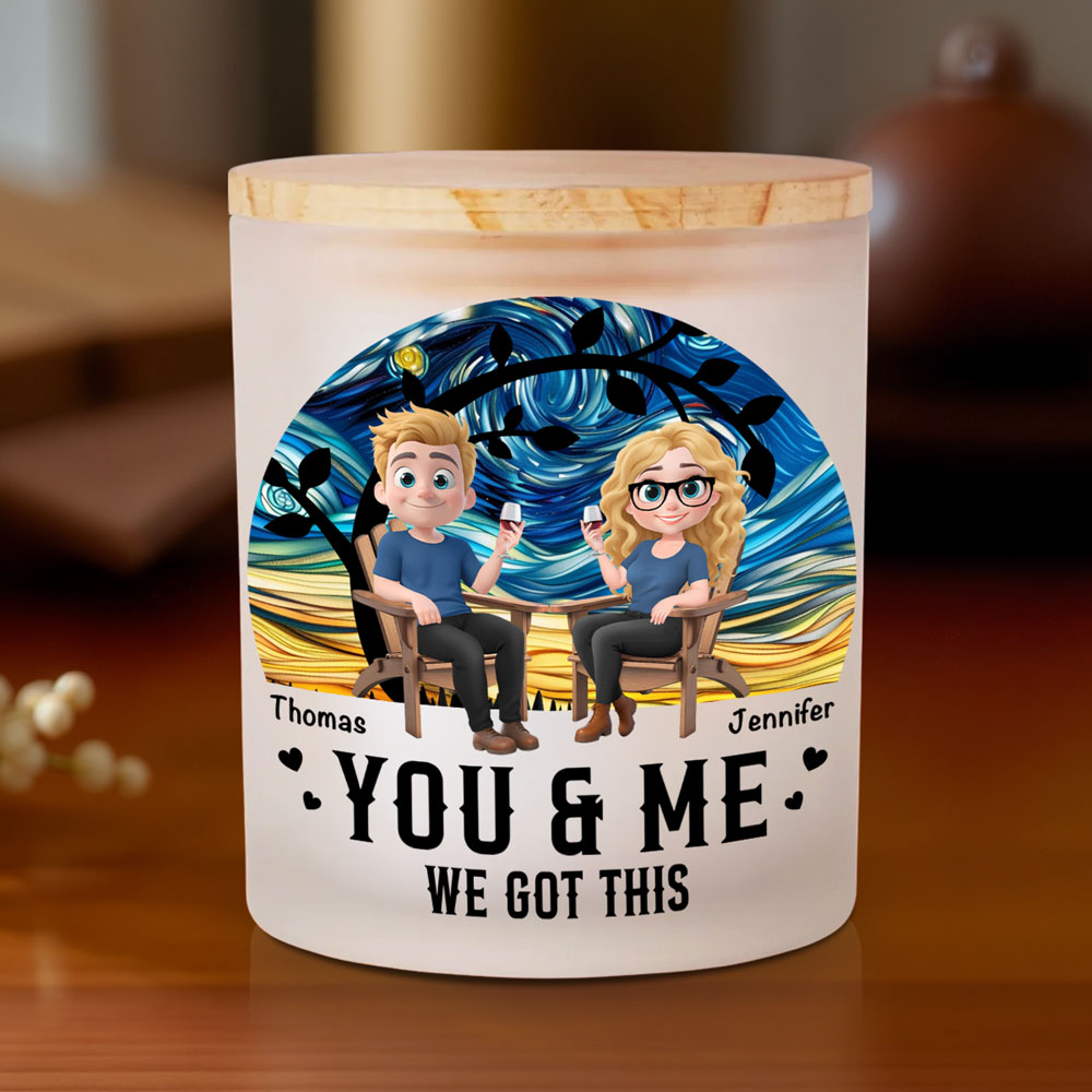 We Got This - Personalized Custom Glass Jar With LED Candle
