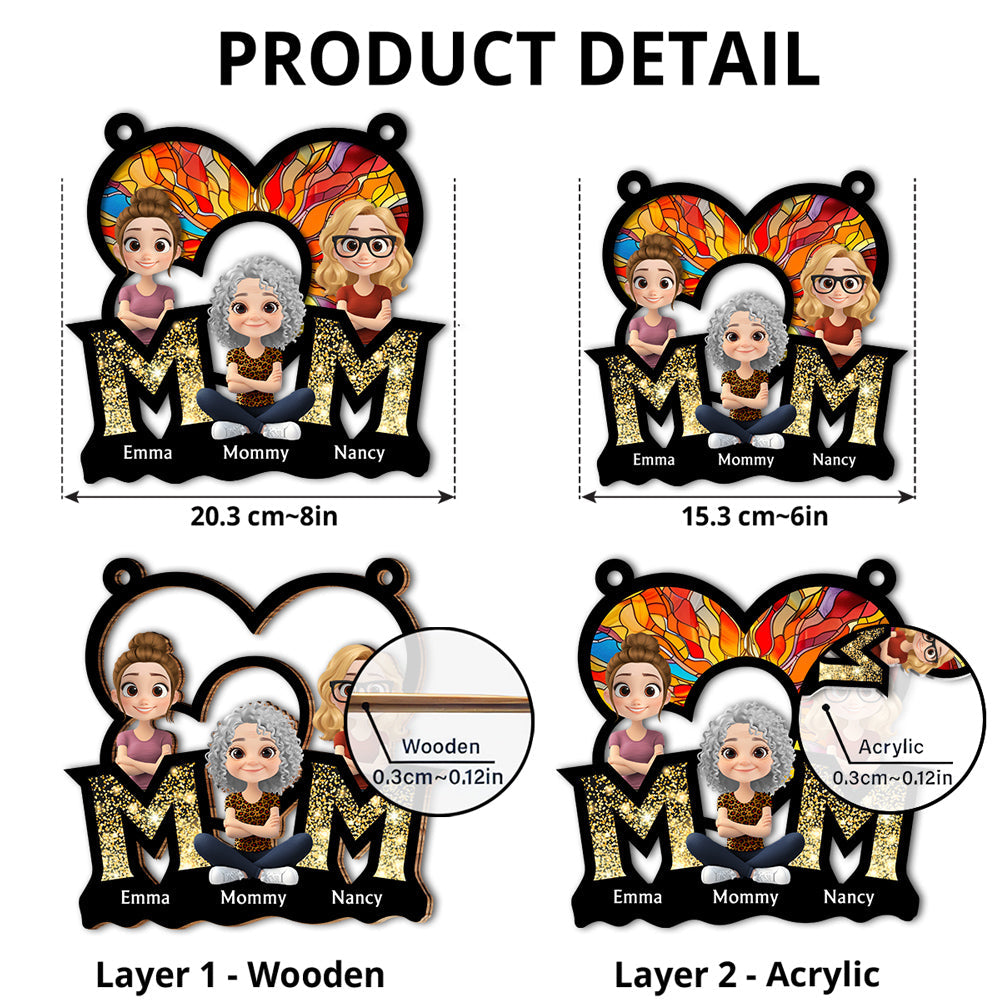 I Love You Mommy - Personalized Custom Suncatcher