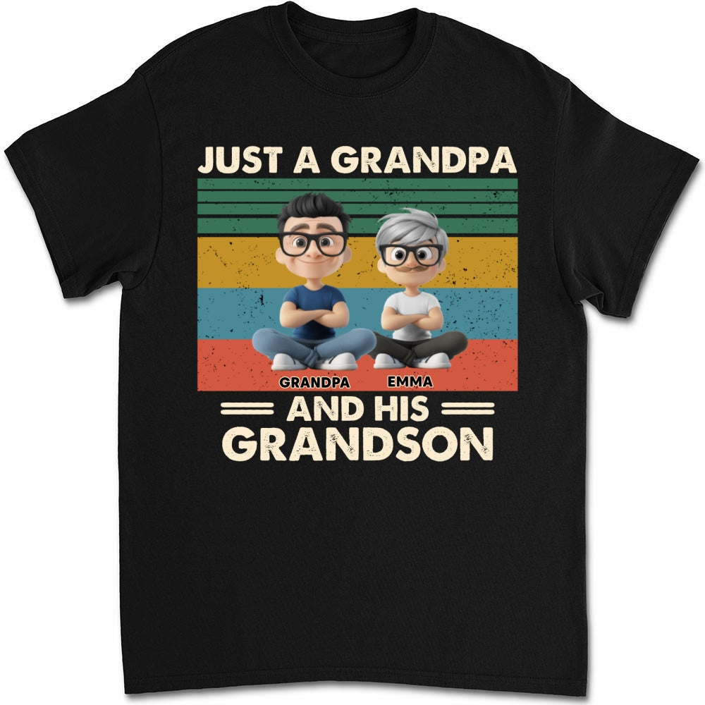 Grandpa And Grandkids - Personalized Custom Shirt