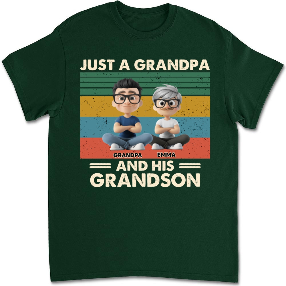 Grandpa And Grandkids - Personalized Custom Shirt
