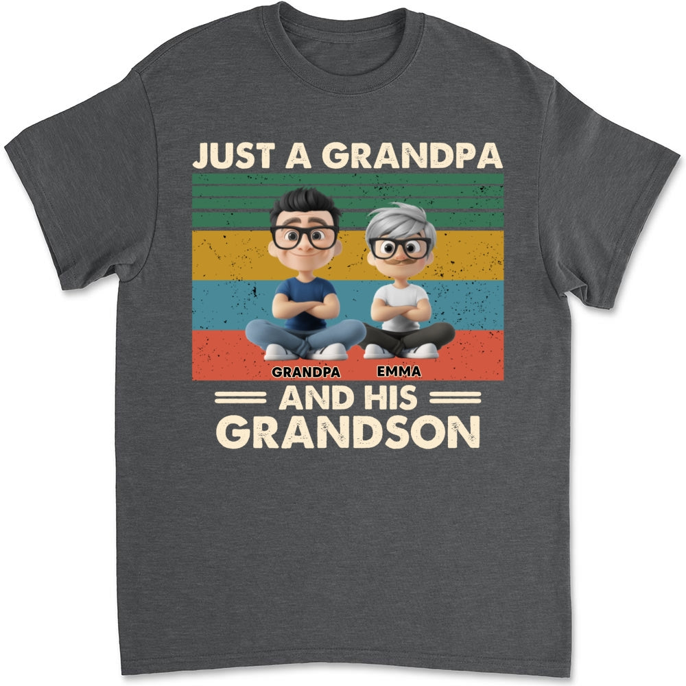 Grandpa And Grandkids - Personalized Custom Shirt