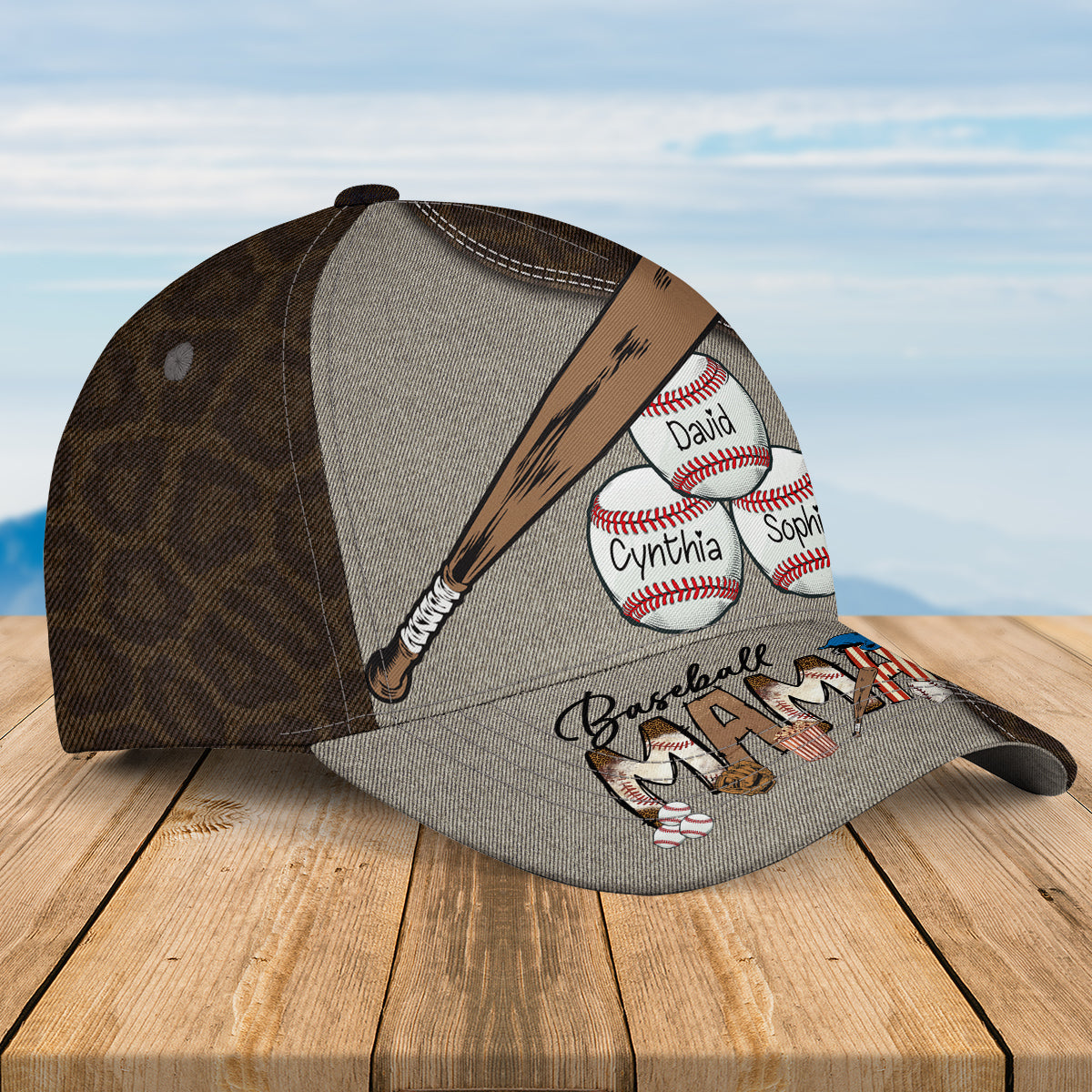 My Favorite Baseball Players Call Me Mom - Personalized Custom Classic Cap