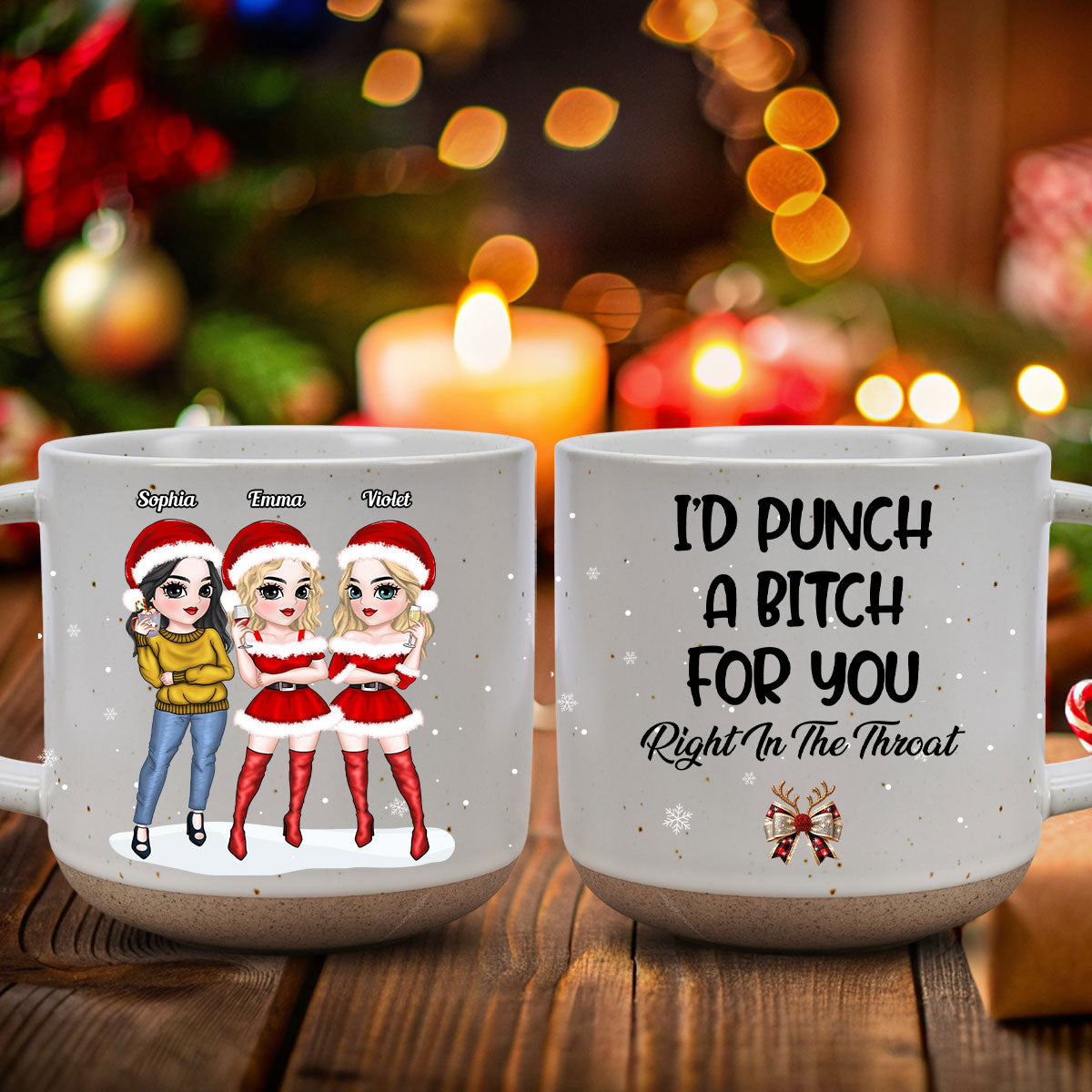 Punch Bitch - Personalized Custom Pottery Mug