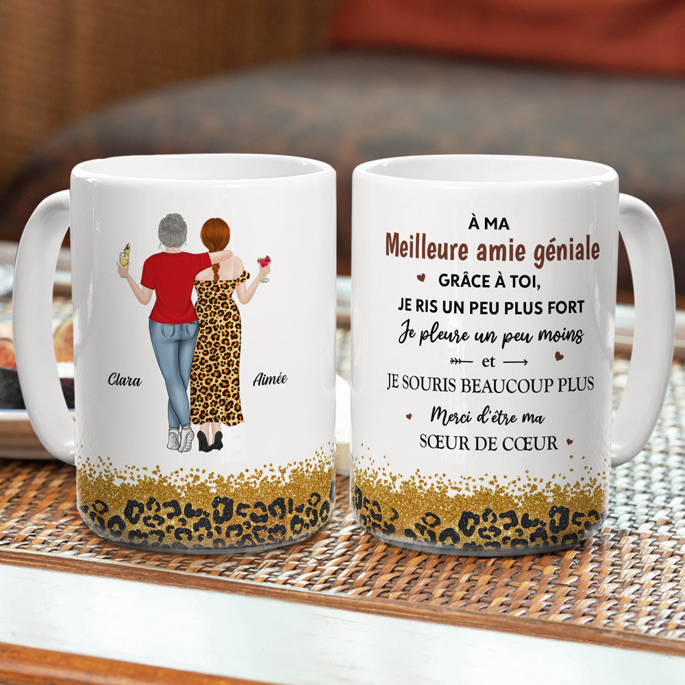 Mug Personnalisé - Grâce À Toi, Je Ris Un Peu Plus Fort