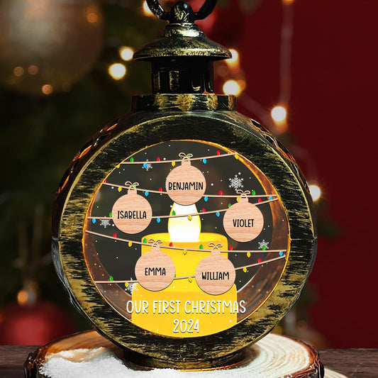 Merry Christmas Family - Personalized Custom Christmas Lantern