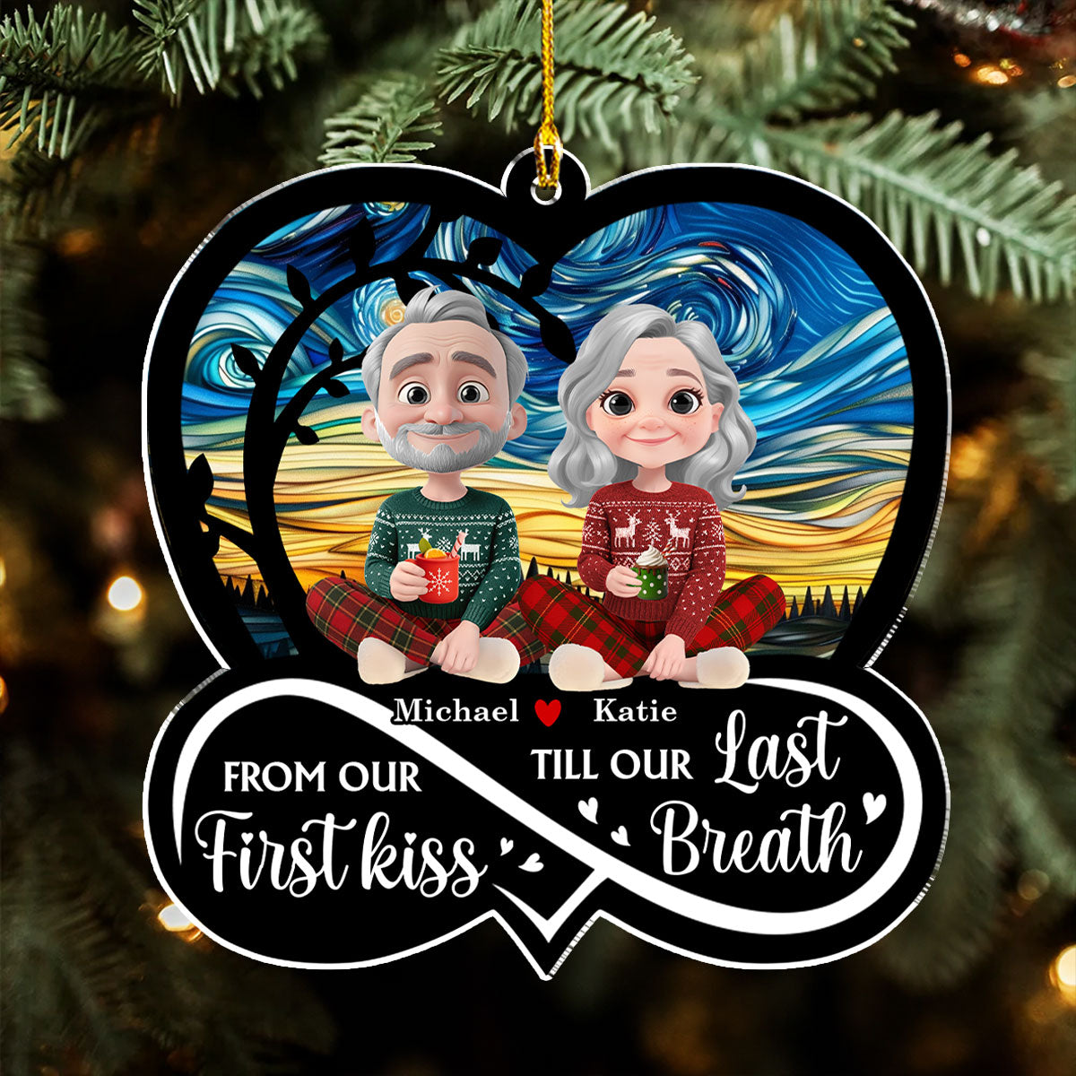 Forever By Your Side - Personalized Custom Acrylic Ornament