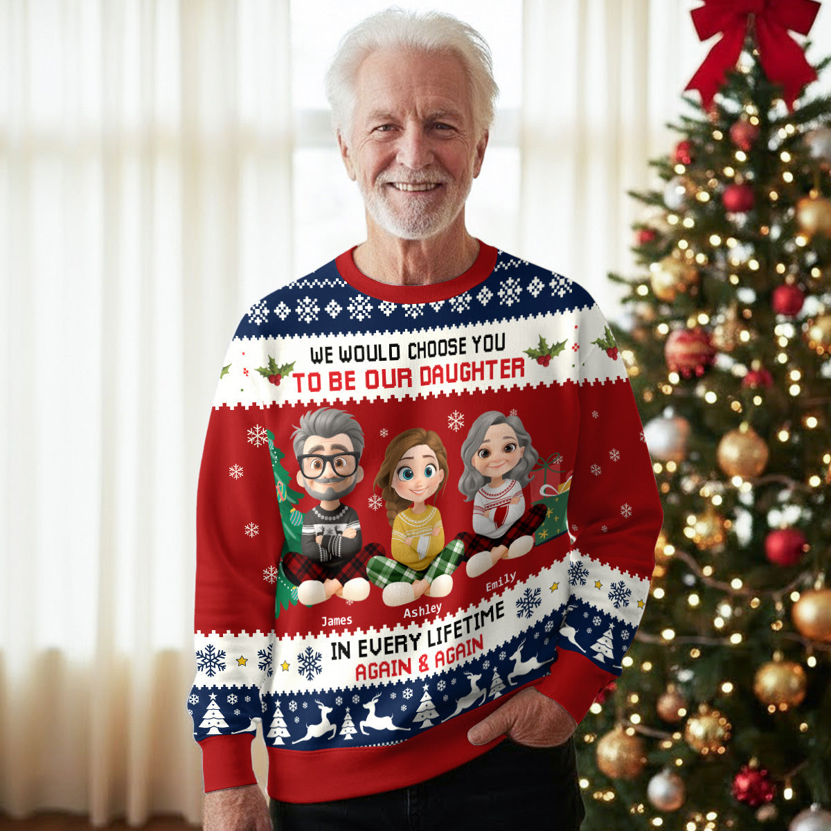 Always Choose You - Personalized Custom All-Over-Print Sweatshirt