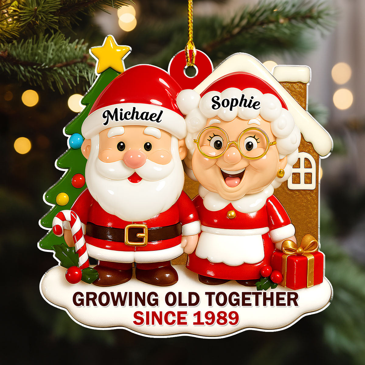 Together Under The Tree - Personalized Custom Acrylic Ornament