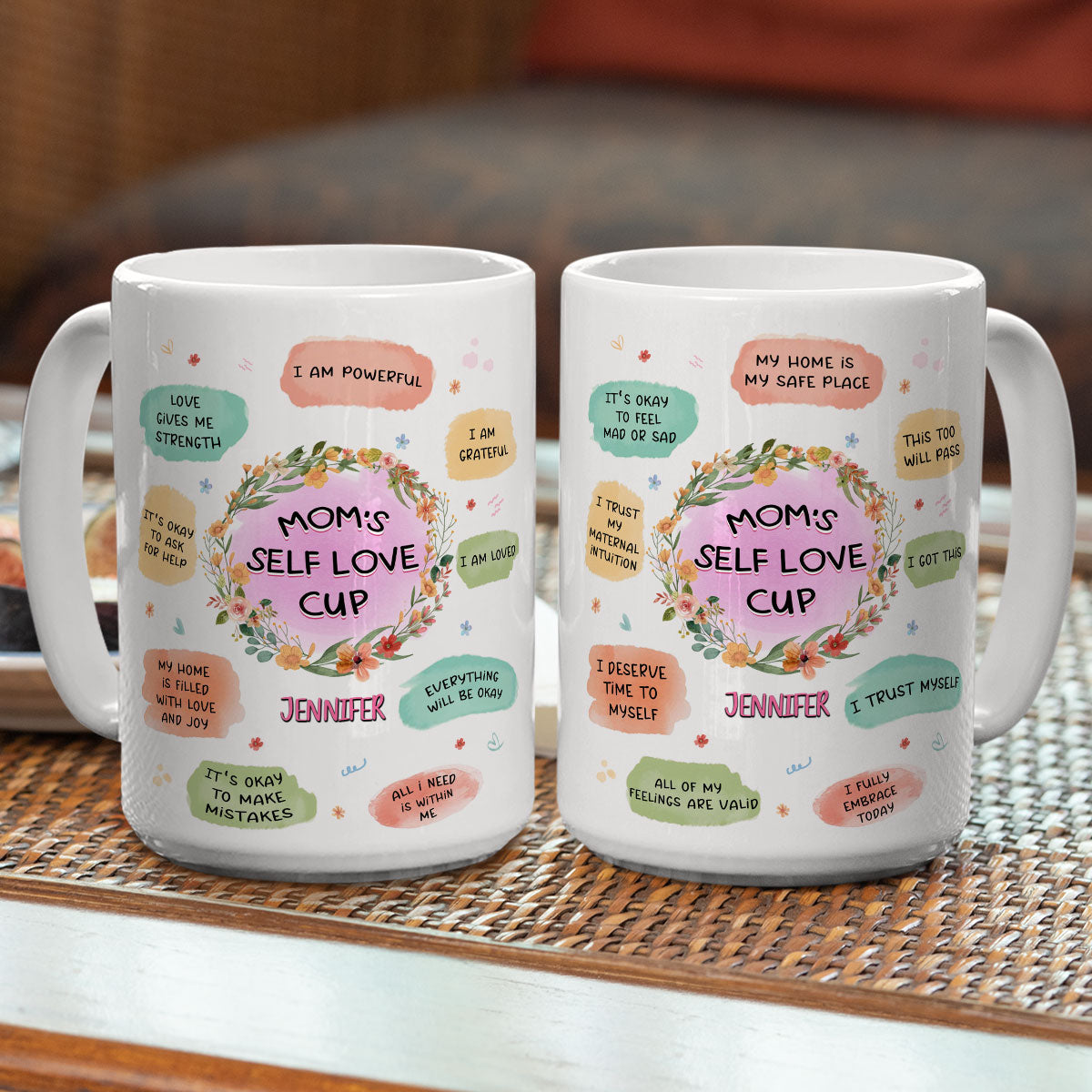 Mom Self Love Cup - Personalized Custom Coffee Mug