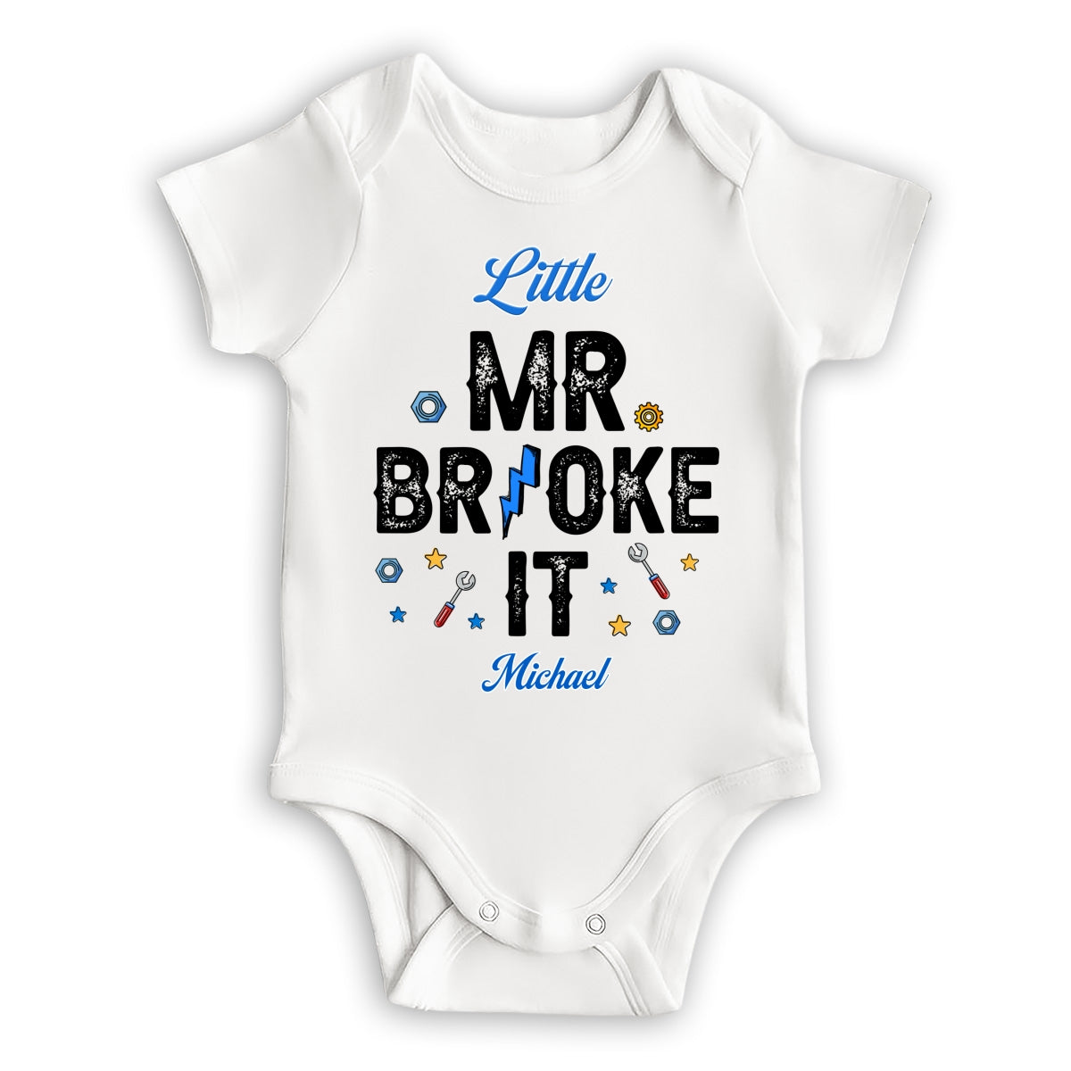Mr Fix It And Little Broke It - Personalized Custom T-shirt And Onesie