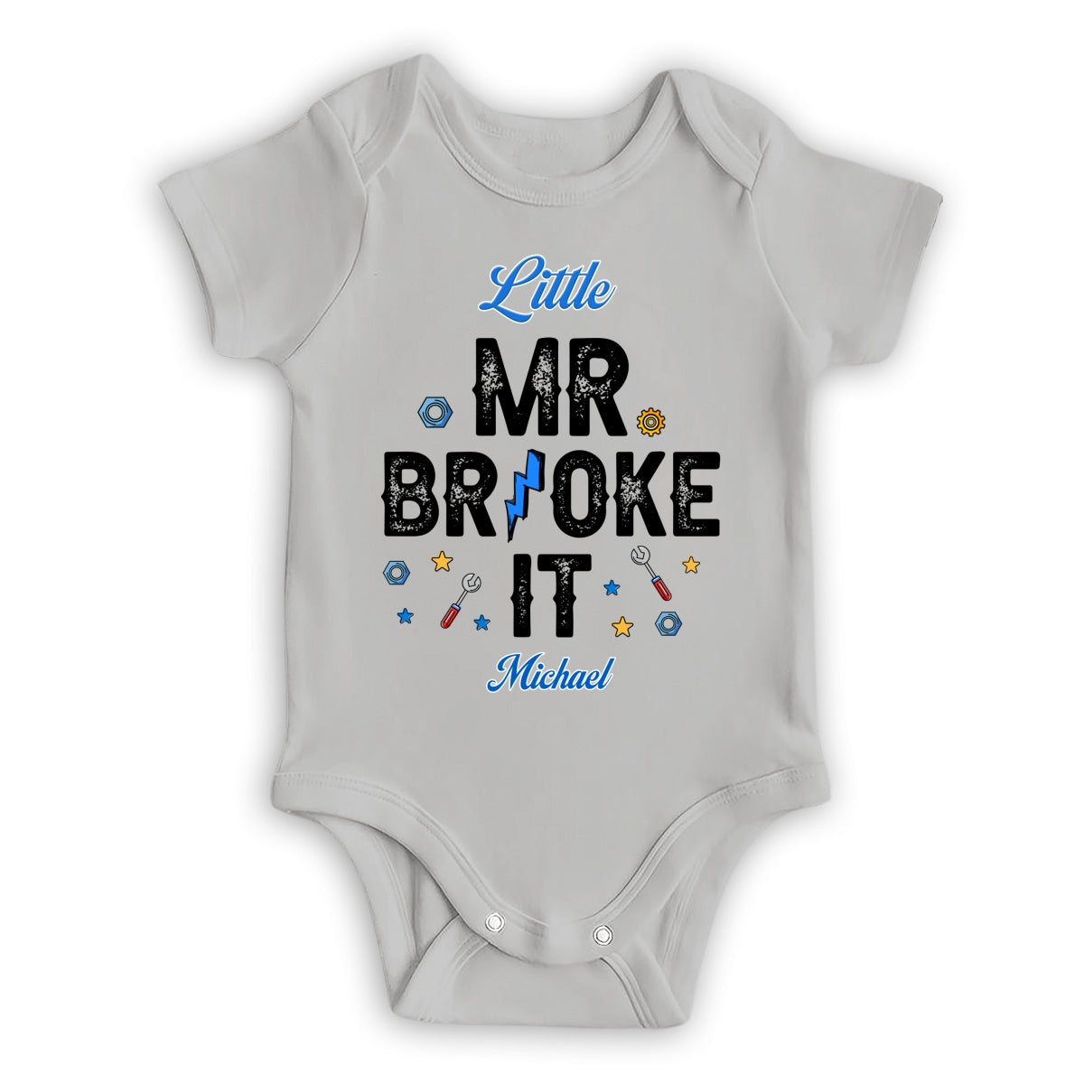 Mr Fix It And Little Broke It - Personalized Custom T-shirt And Onesie
