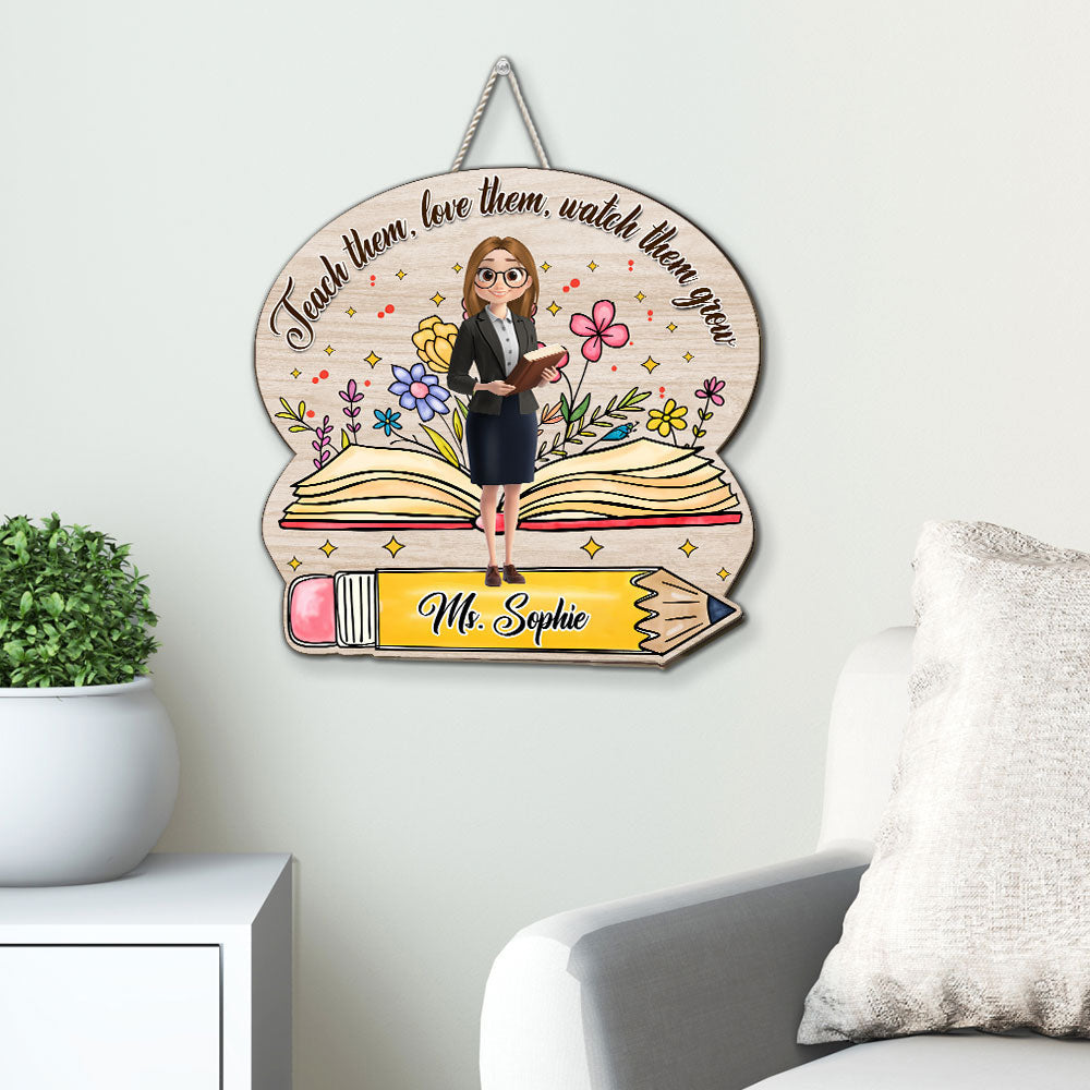 Watch Them Grow - Personalized Custom Wood Sign