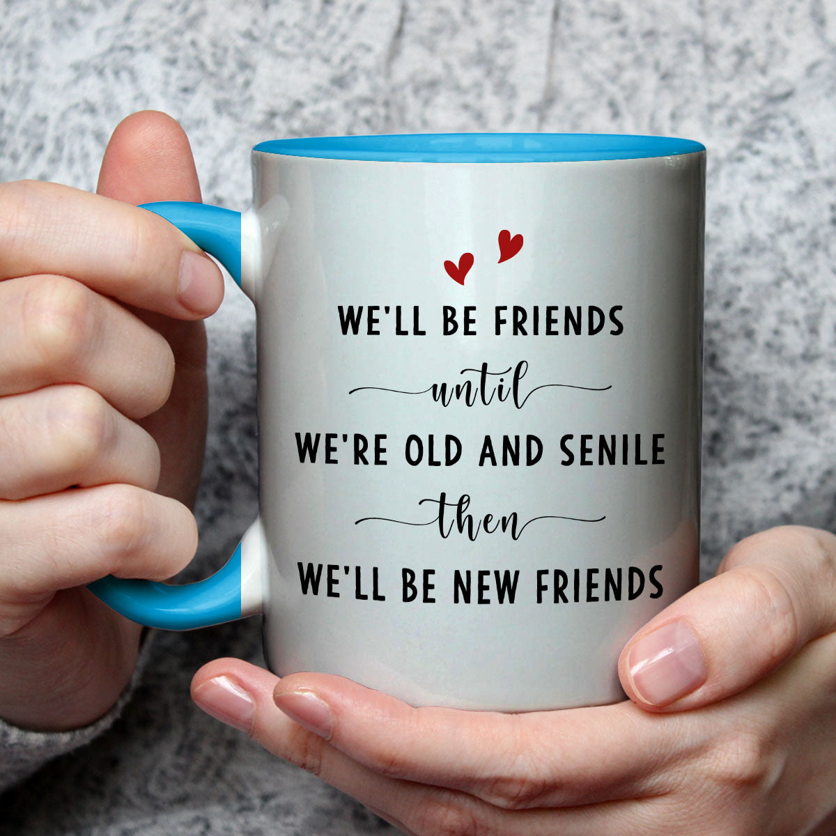 Be My Best Friends - Personalized Custom Accent Mug