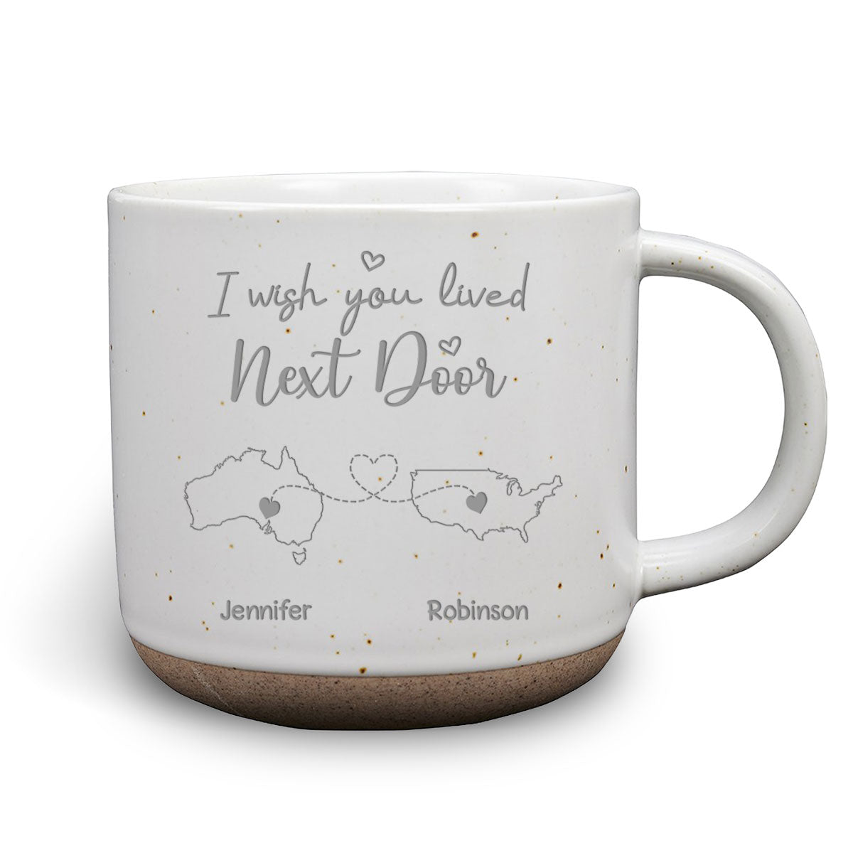 I Wish We Lived Close International  - Personalized Custom Pottery Mug