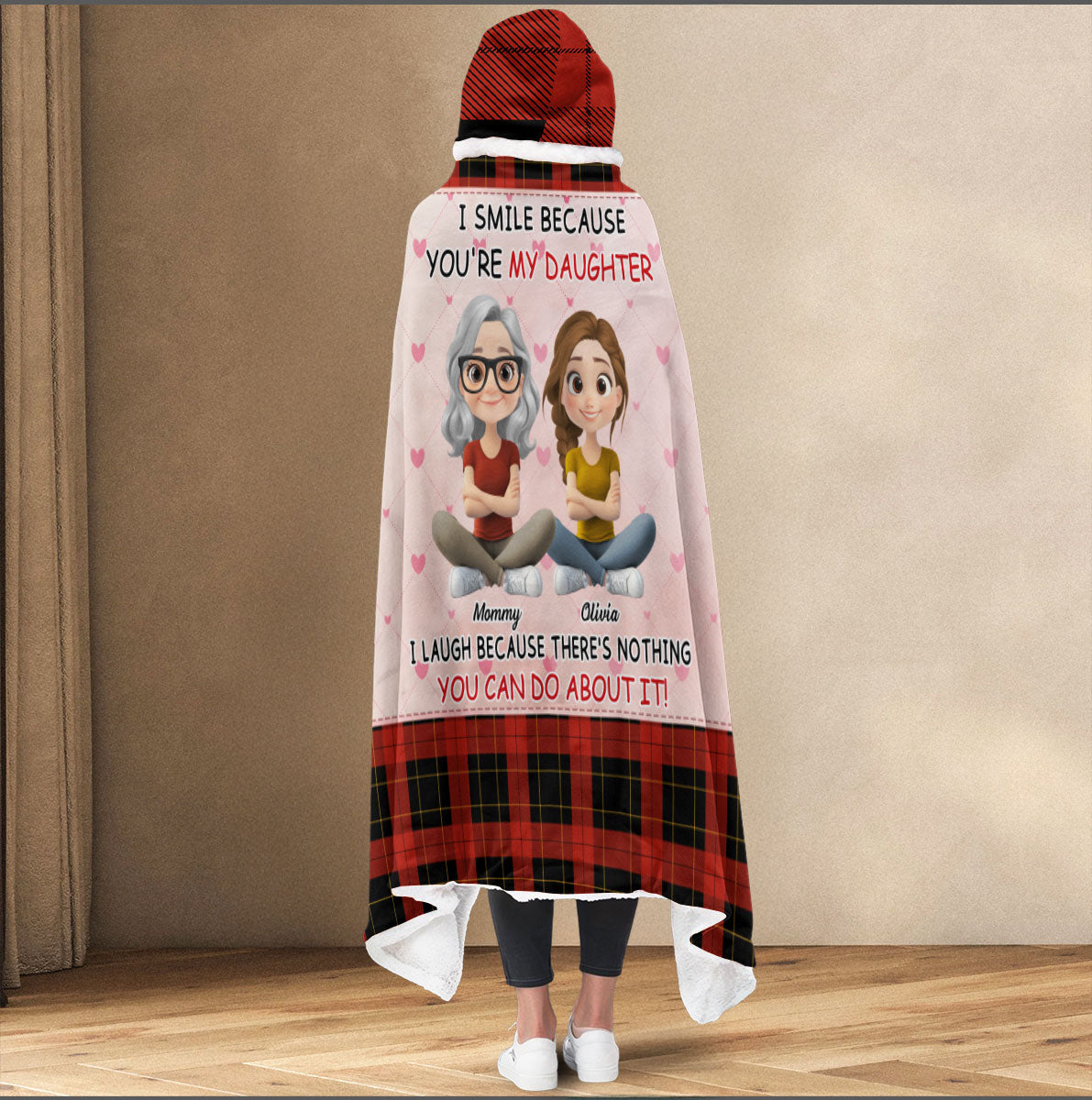 For Daughter - Personalized Custom Hooded Blanket
