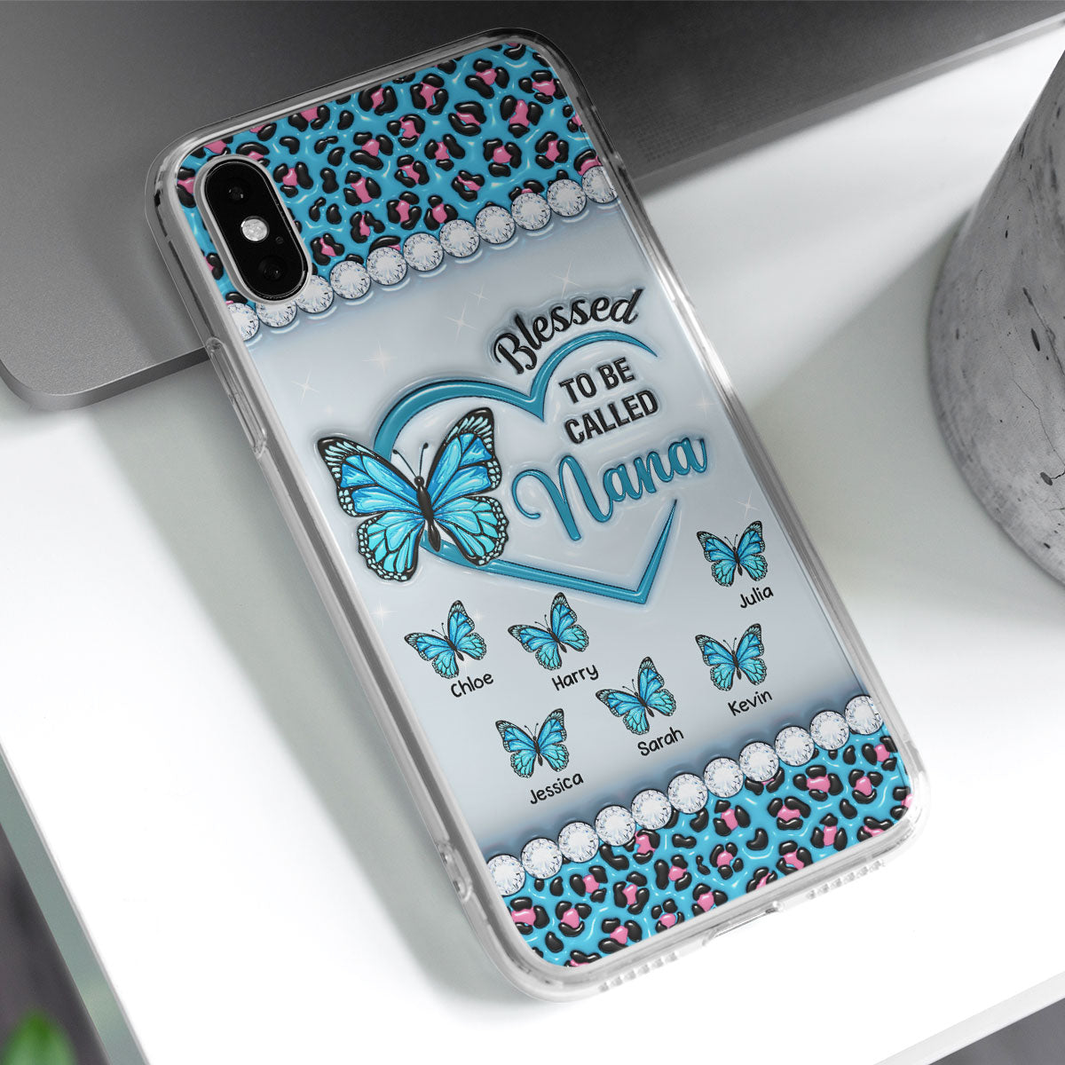 Blessed To Be Called Nana - Personalized Custom 3D Inflated Effect Phone Case