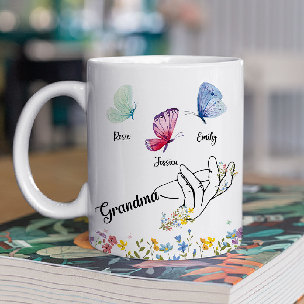 Nana Butterflies - Personalized Custom Coffee Mug