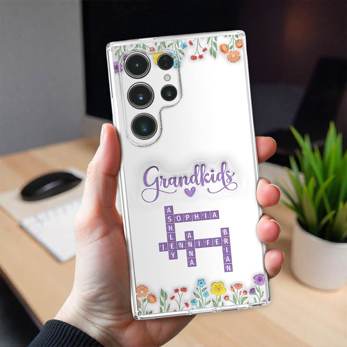 Love My Grandkids Crossword - Personalized Custom 3D Inflated Effect Phone Case