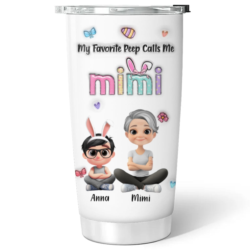 Treat All Grandkids With Kindness - Personalized Custom 3D Inflated Effect Tumbler