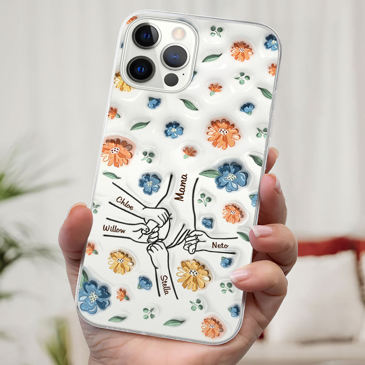 Mom Hold My Heart - Personalized Custom 3D Inflated Effect Phone Case