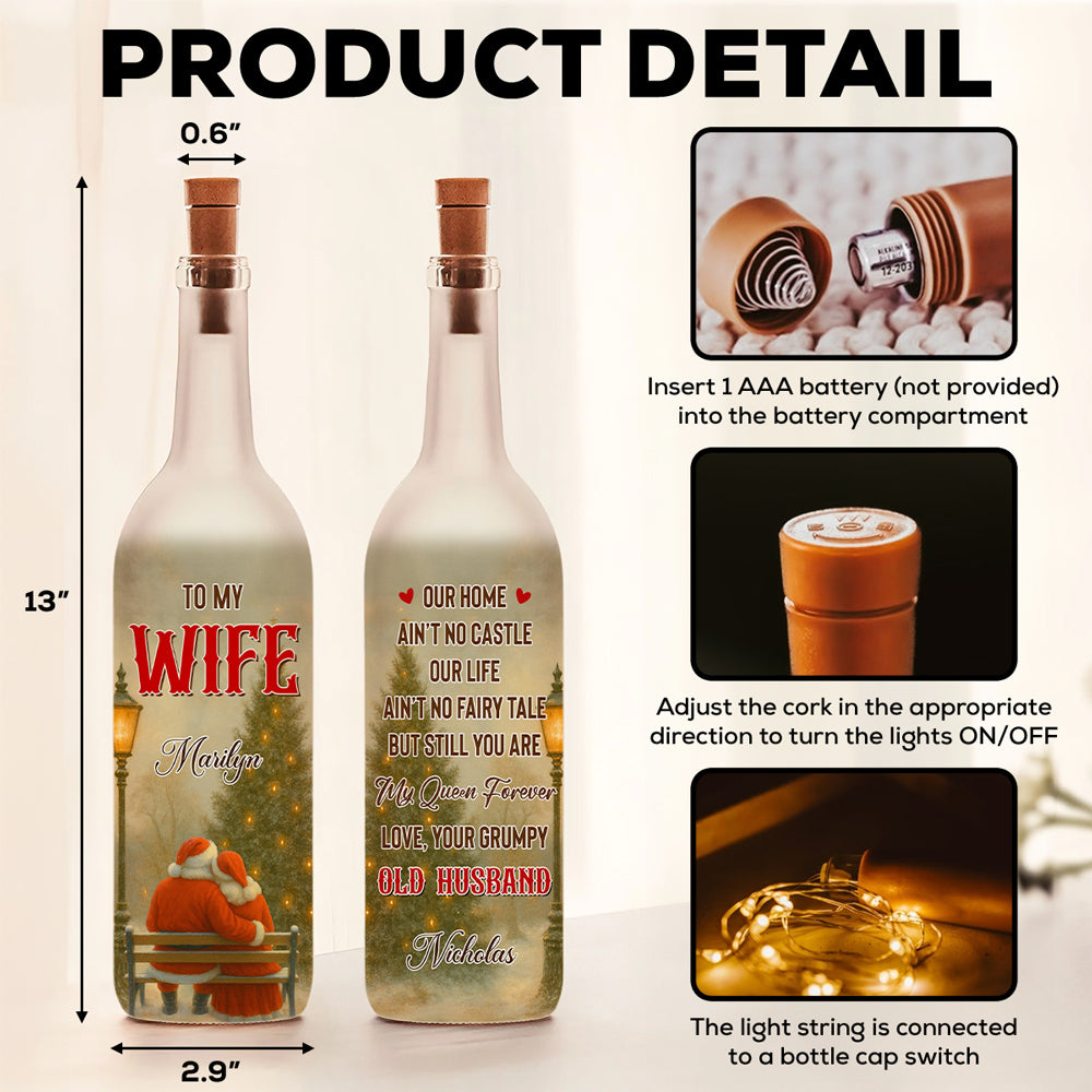 My Queen Forever - Personalized Custom Bottle Lamp