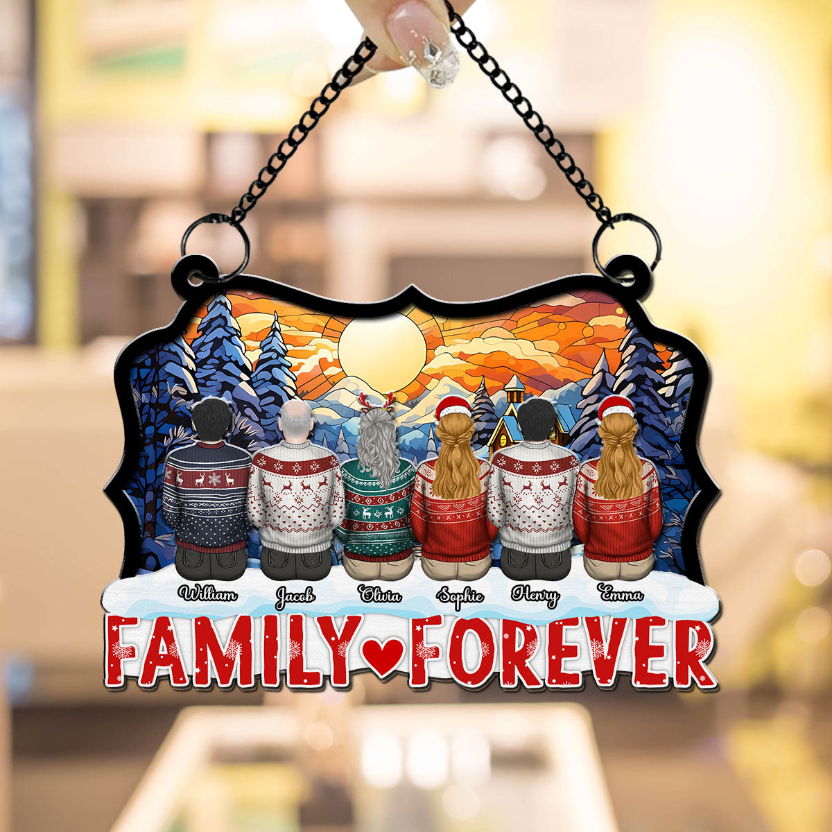 Together For A Lifetime - Personalized Custom Suncatcher