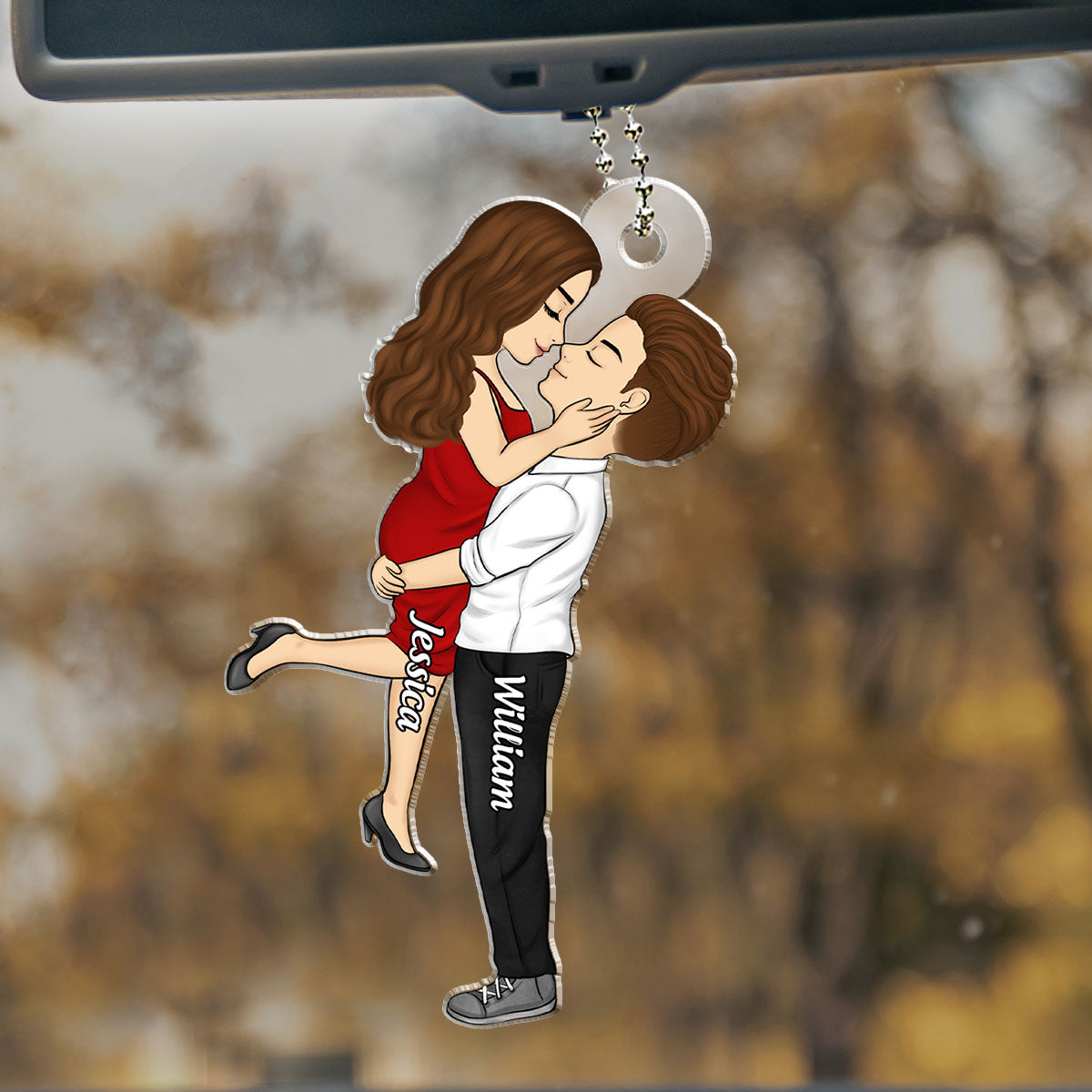 I Love You - Personalized Custom Car Ornament