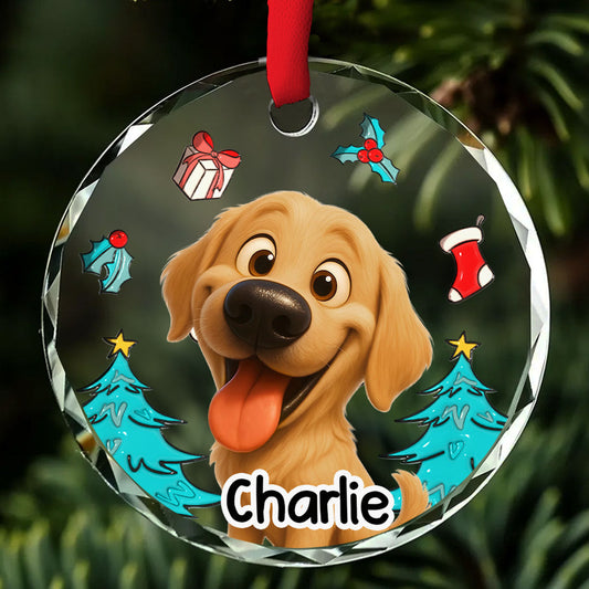 Santa Is Coming - Personalized Custom 3D Inflated Effect Glass Ornament