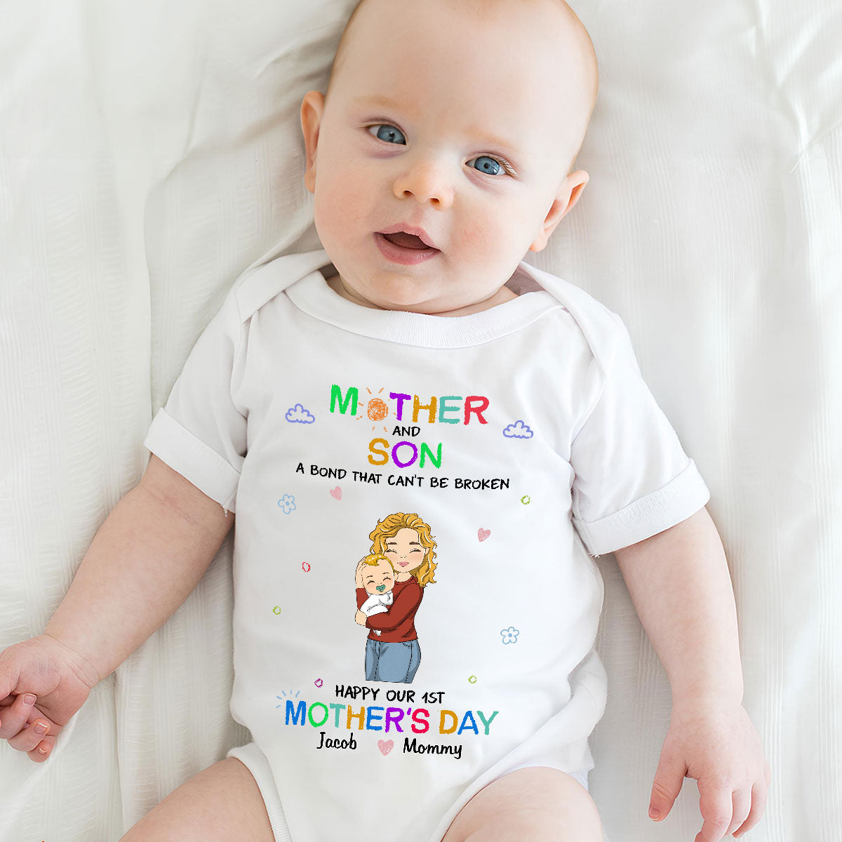 Mother And Daughter Relationship - Personalized Custom Baby Onesie