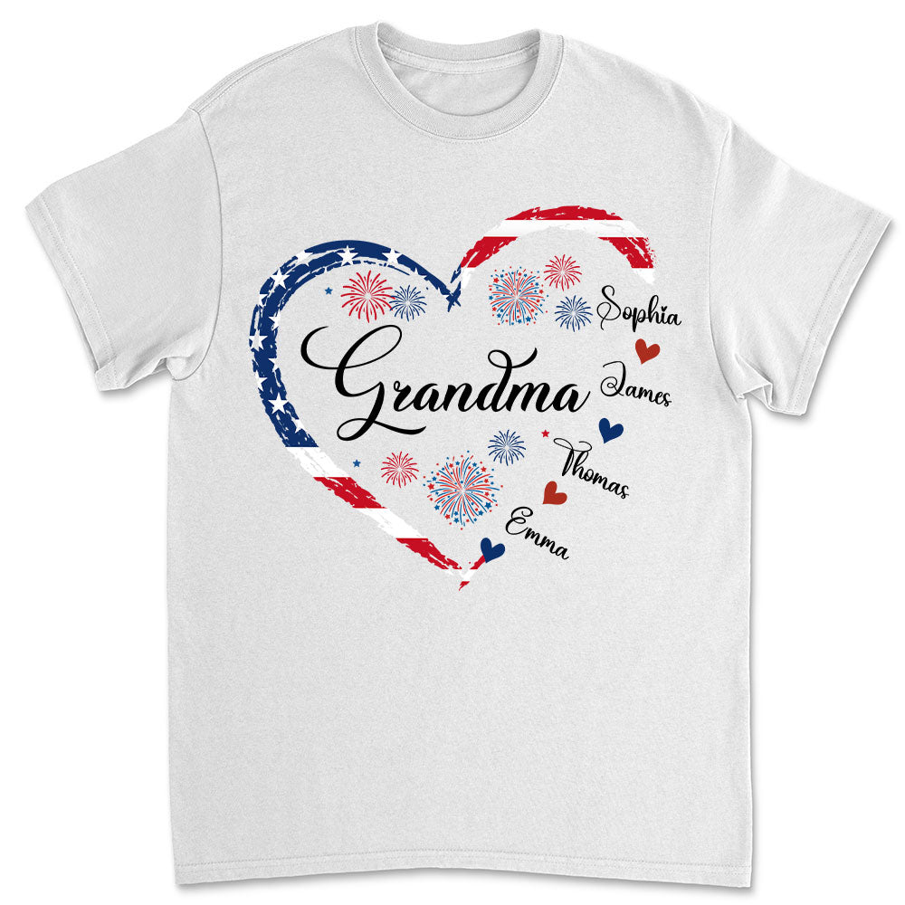 Love Being Grandma 4th Of July - Personalized Custom Shirt