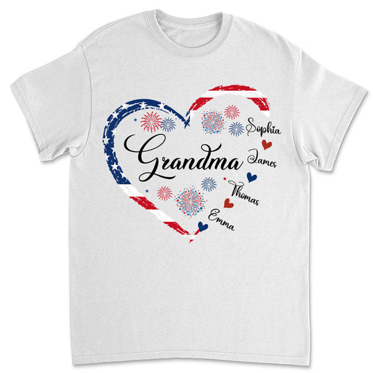 Love Being Grandma 4th Of July - Personalized Custom Shirt