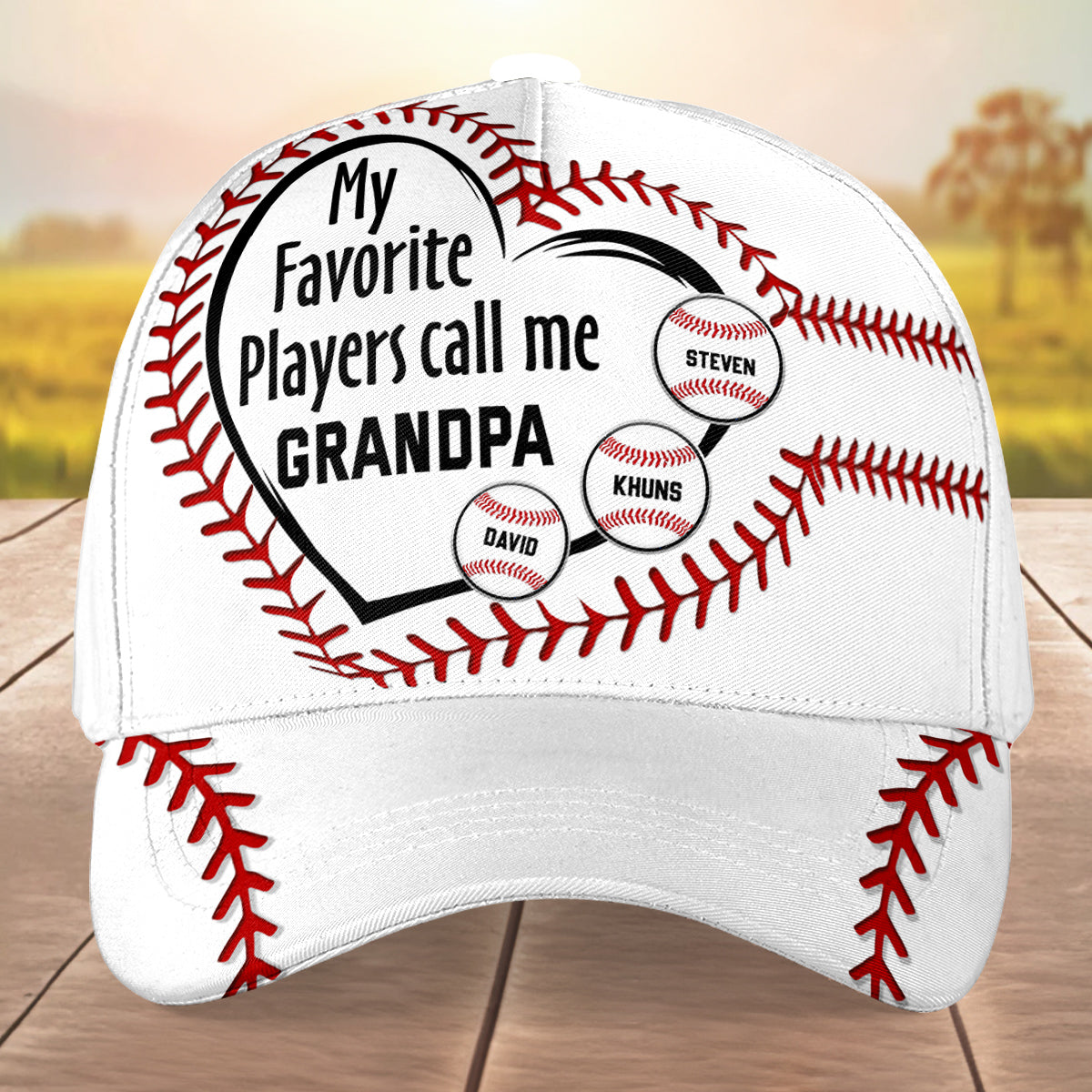 My Favorite Player Call Me Grandpa Dad - Personalized Custom Classic Cap