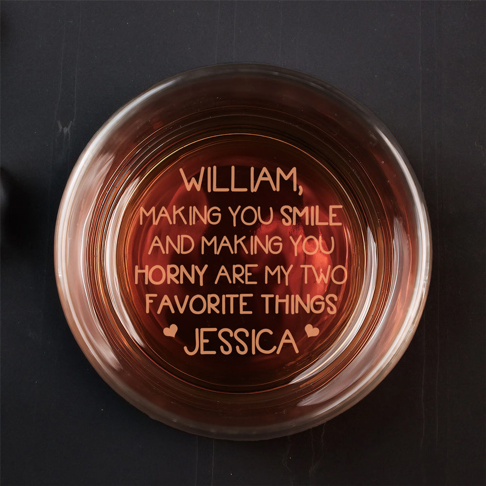 My Favorite Things - Personalized Custom Engraved Whiskey Glass